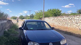 She Couldnt Start Her Car but a Stranger Was Watching and Stroking