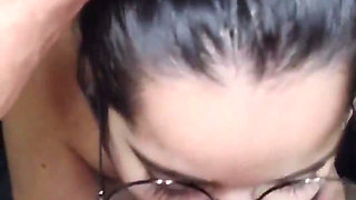I Just Got Out of the Shower and White Moon Already Came Mouth to Dick to Get Cumshot