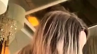 Big Boobed Blonde Masturbates With A Dildo In The Bathroom