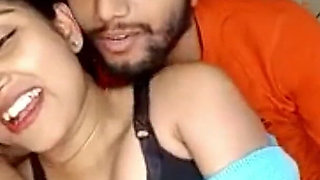 Desi Girl Neha Romantic Kissing Boyfriend Boobs Press Many More Watching Video