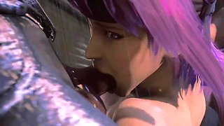 Feel the mysterious allure of a demonic mirror's passionate play