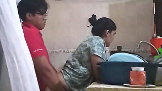 In the Kitchen with My Employee Fucking