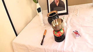 P113G01 A brother-in-law who falls in love with his widowed sister-in-law. Forbidden SEX that writhes wildly in front of the remains!