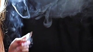 Russian Beauty Lost in Cigarette Smoke Haze