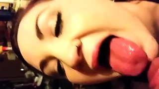 Warning Fantastic blonde big cock blowjob and cumshot