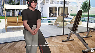 Mansion Days Animated 3D Game 9 - Ginger Gym Girlie Sucks Cock