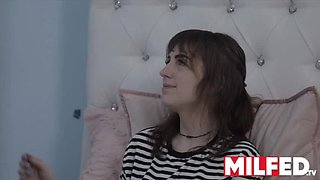 Sneaking a Blowjob from My Girlfriend's Stepmother - Taboo MILF