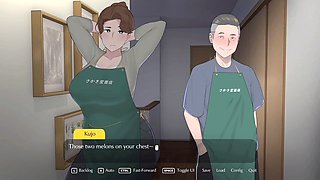 Big-breasted anime mom seduces her step-son in a wild animated sex story