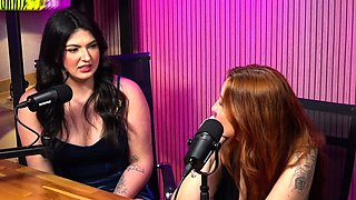 Hot Hosts Eat Out Curvy Busty Brunette Guest On Set