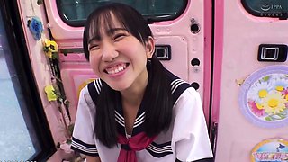 Asian college teen sucking cock