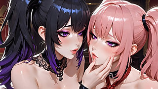 Gothic Dominant Curvy BBW Scissoring Submissive Pet Yuri Grinding Heavy Arousal Overflow Juices Xhamster Collar Hentai 4K