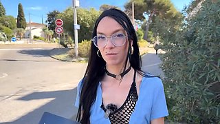 French Brunette Marina Craves Double Penetration MMF Threesome