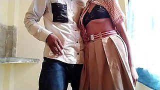 Hot desi girl Sexydimple gets down and dirty in school uniform