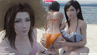 Final Fantasy VII FF7 - Beach Foursome Remix WM By LazyProcrast Animation 3D Hentai