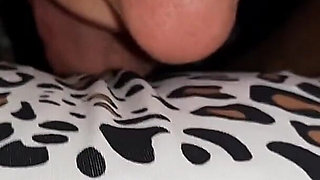 I Cum in My Girlfriend's Mouth Through Her Leopard Panties