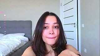 Small titted brunette amateur anal nailed at home