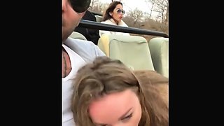 big tits dirty  thot sucking dick and swallowing cum publicl