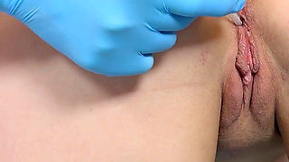 Big busty muslim teen girl Zeynep Rossa gets anal temperature measured by 2 old doctors