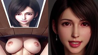Tifa Lockhart Busty Hentai ASMR JOI - Reverse Glory Hole Countdown Finish