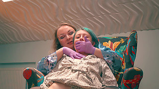 Daily Stepmom Ownership - Skinny Girl Held Open & Denied on the Armchair