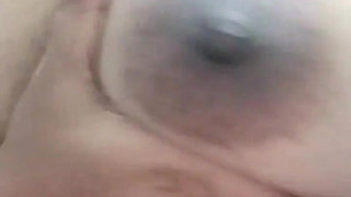 Pressing Big Boobs Herself Feeling Horny