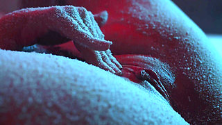 Snow Falling on My Tits and Pussy - Softcore Christmas Tease Closeup