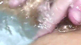 Finger Fucking & Tugging on Pubes Naked in My Bath
