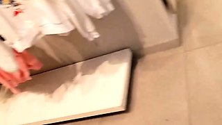 Blonde Teen's Public Undressing in a Store - Amateur Solo We