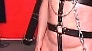 Chained MILF Overflows From Master's Intense Toy Play