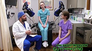 Cum Clinic Extraction #14 - Nurse Azra Iahmir Uses Deep Throat on Virgin Nurse Luci Starr