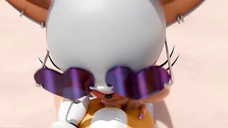 OatmealPecheneg's Hentai Sex: Rouge The Bat Fucks Tails Hard - Anal Creampie & Rough Cartoon Animation
