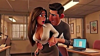 Copy Room Slut - Horny office girl gets fucked in the copy room