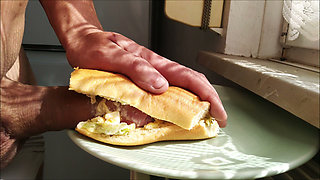 masturbation with mayonnaise and food fuck ( two clips )