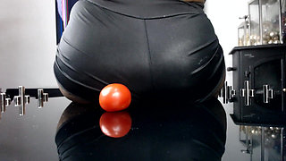 Crushing of Cherry: Balls Tomatoes