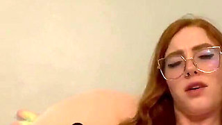 Tattooed Ginger Fucks Herself with a Dildo