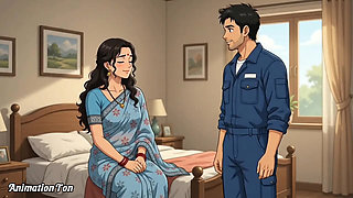 Unexpected Entry of Mechanic in Bedroom. Hindi 2D Animation