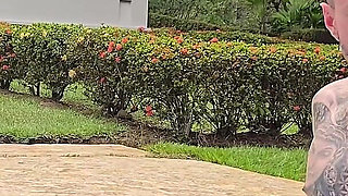 The Martix Walk Chapter Ii: Mariana Makes Yeri and Raul Give Her a Double Penetration in the Pool in the Rain