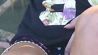 Outdoor Finger Fucking with My Panties Down & Tits Out by a Public Steam