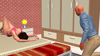 Step Daughter Pounded by Step-dad