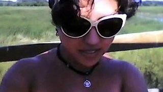 Office Worker Blows Her Boss Outdoors