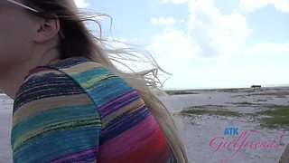 Riley Rose's Petite Blonde Charm in Outdoor POV