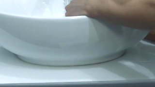 Small MILF Ass Ready for Her First Big Dildo