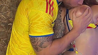 Wild Sexy Colombian Fucked by a French Big Cock - Sara Blonde