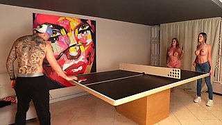 My Friend Loses To Me And Gets To Watch Me Fuck His Girlfriend And Friend - Sara Blonde