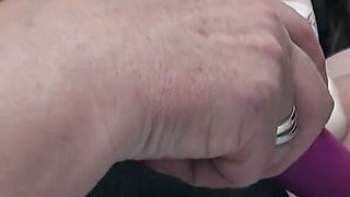 Busty Granny Speedy Bee Dominates Submissive MILF Lily May Making Her Cum! Vibrator, Dildo Mature Lesbian Stockings Action!