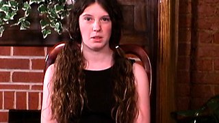 Teen slut spanking her ass through her panties