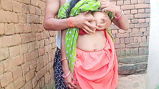 Indian Beautyful MILF Maid Fucked by Another Watchman Real Hardcore Sex Video with Clear