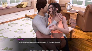 Gameplay guide for a hot brunette with big tits in a visual novel