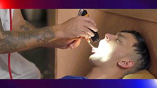 Mature4k. mature nurse is doing a naughty favour and juggles on her patient’s boner