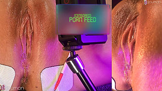 Extreme Close Up: Pussy Bulges and Pulses Watching VR - High-Speed #5